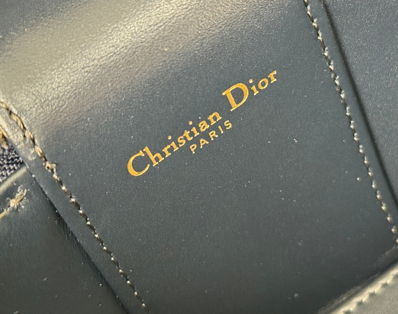 DIOR 25S CD SIGNATURE VANITY 16 IN BLUE OBLIQUE JACQUARD CANVAS
