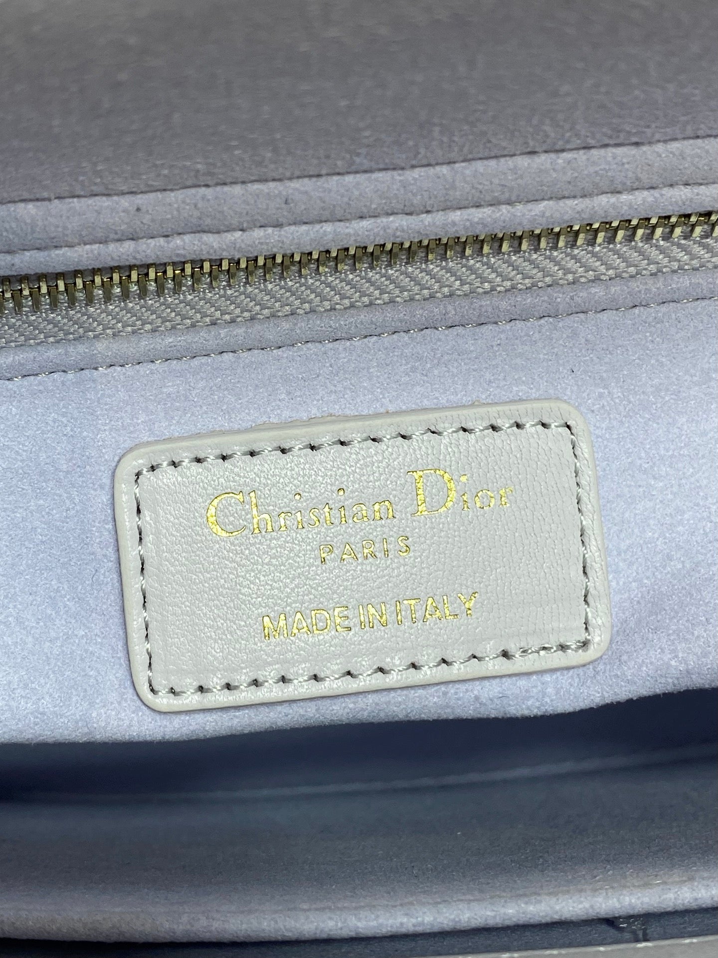 DIOR 25S LADY BAG 20 IN LILAC CANNAGE CALFSKIN GOLD HARDWARE
