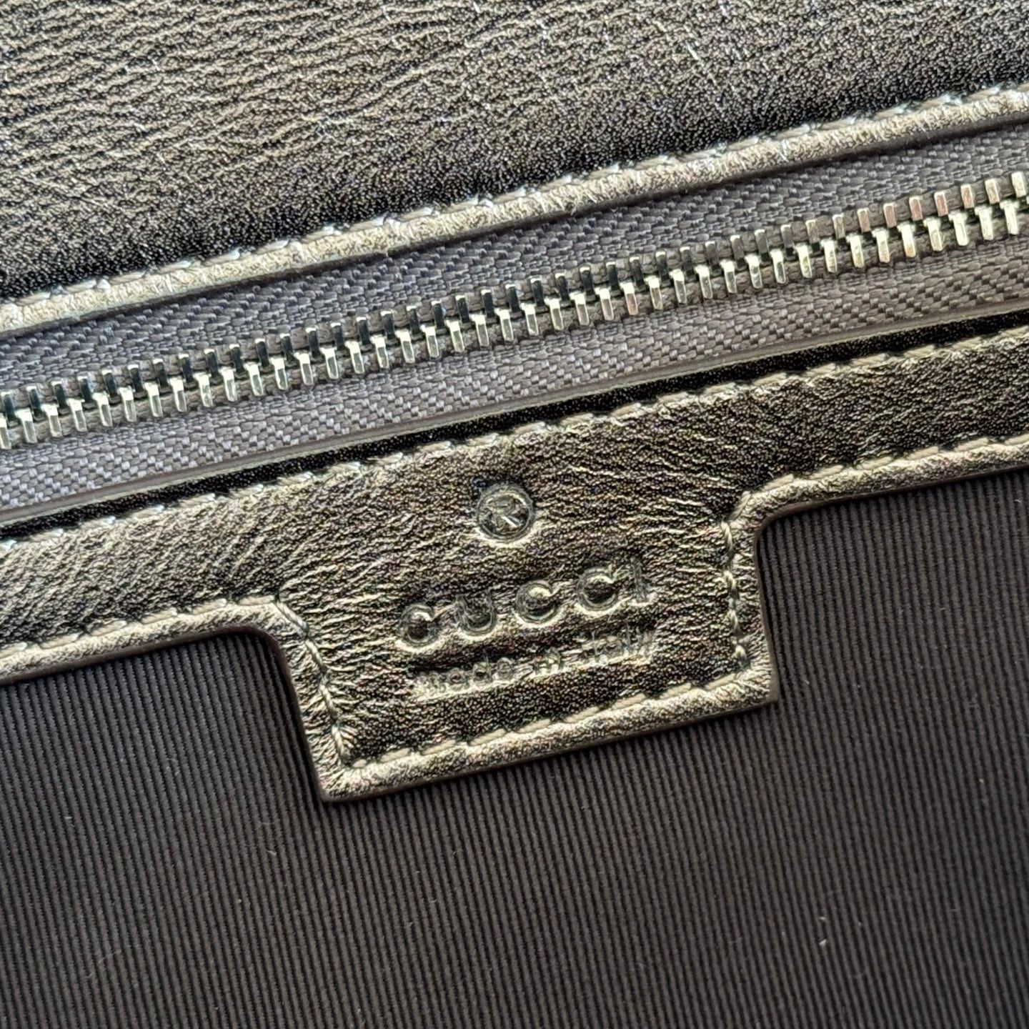 GUCCI 26S MARMONT BAG 26 IN WARM GRAY BROWN LAMBSKIN