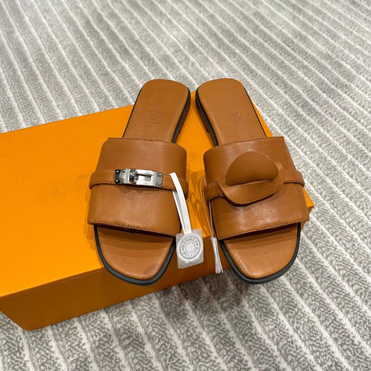 HERMES GABRIEL SANDAL CARAMEL CALFSKIN