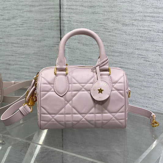 DIOR GROOVE 20 BAG IN LIGHT PINK LAMBSKIN